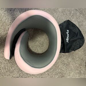 TWO Flyhugz Pink and Gray Travel Neck Pillow - Gifted but never used